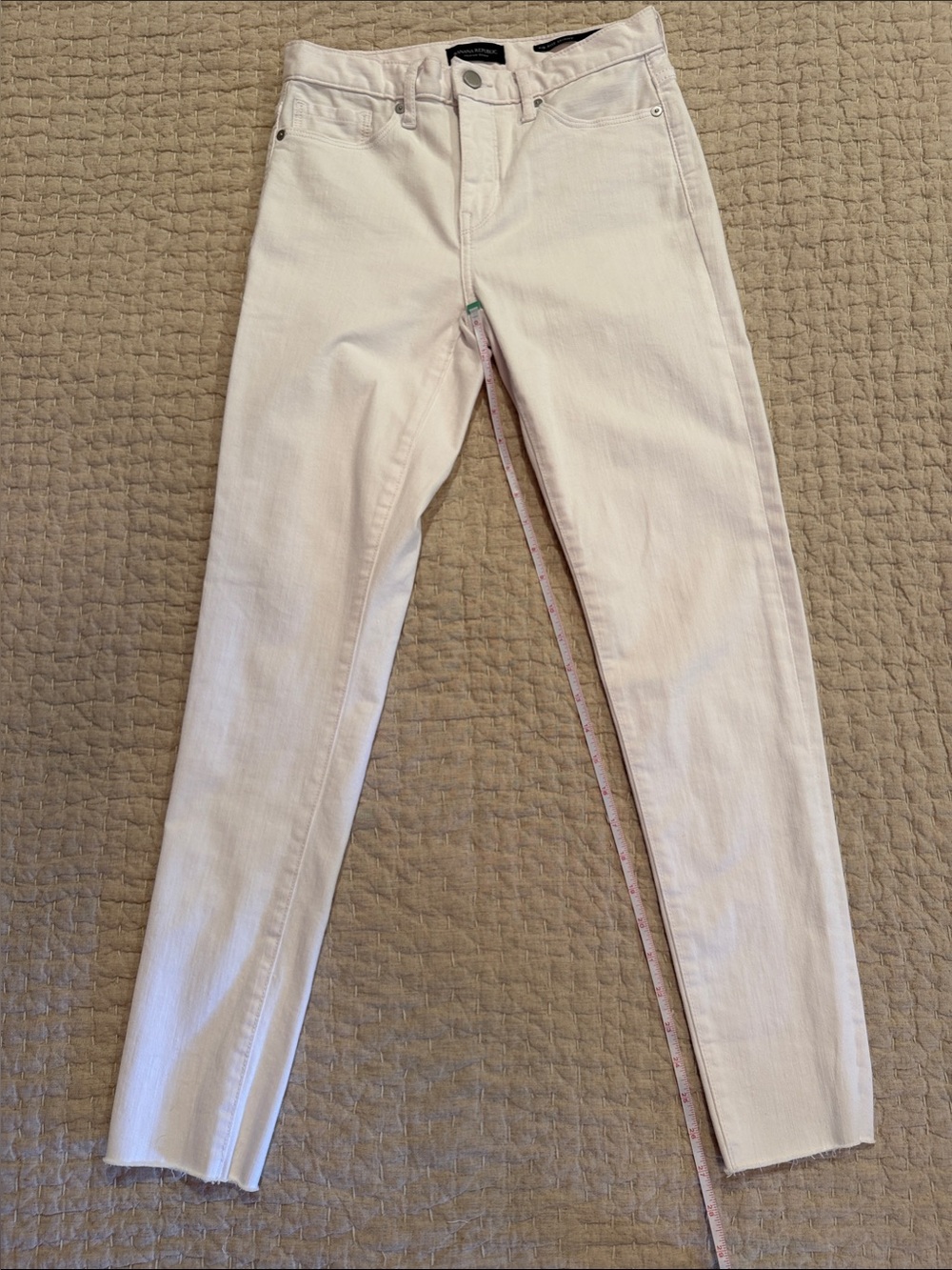 Banana Republic Women's Mid Risr Skinny Jeans in White